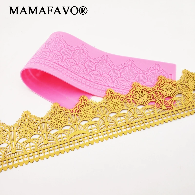 Crown Cake Lace Mat Silicone Mold Fondant Sugar Lace Mat Moulds Fondant Cake Decorating Tools Bakery Stencil K815