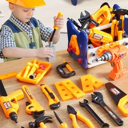 Kit de herramientas de simulación de 40 piezas para niños, juego de herramientas de reparación, juguetes de construcción de plástico con destornilladores