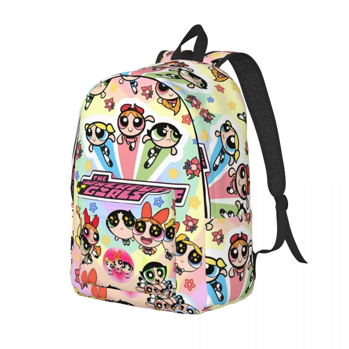 Powerpuffed Cartoon Three Girls Backpack for Men Women Teenage Student Work Daypack College Canvas Bags Gift