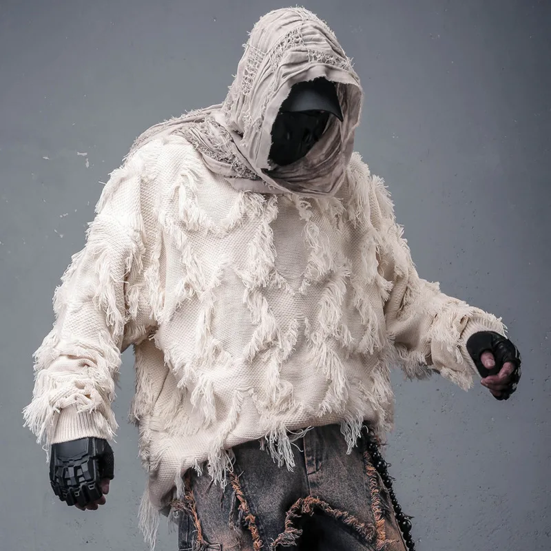 HKSH Autunno Inverno Nuovo Uomo Waste Land Style Moda Nappa Jacquard Design Maglione lavorato a maglia Trendy Nicchia Casual Pullover HK13383