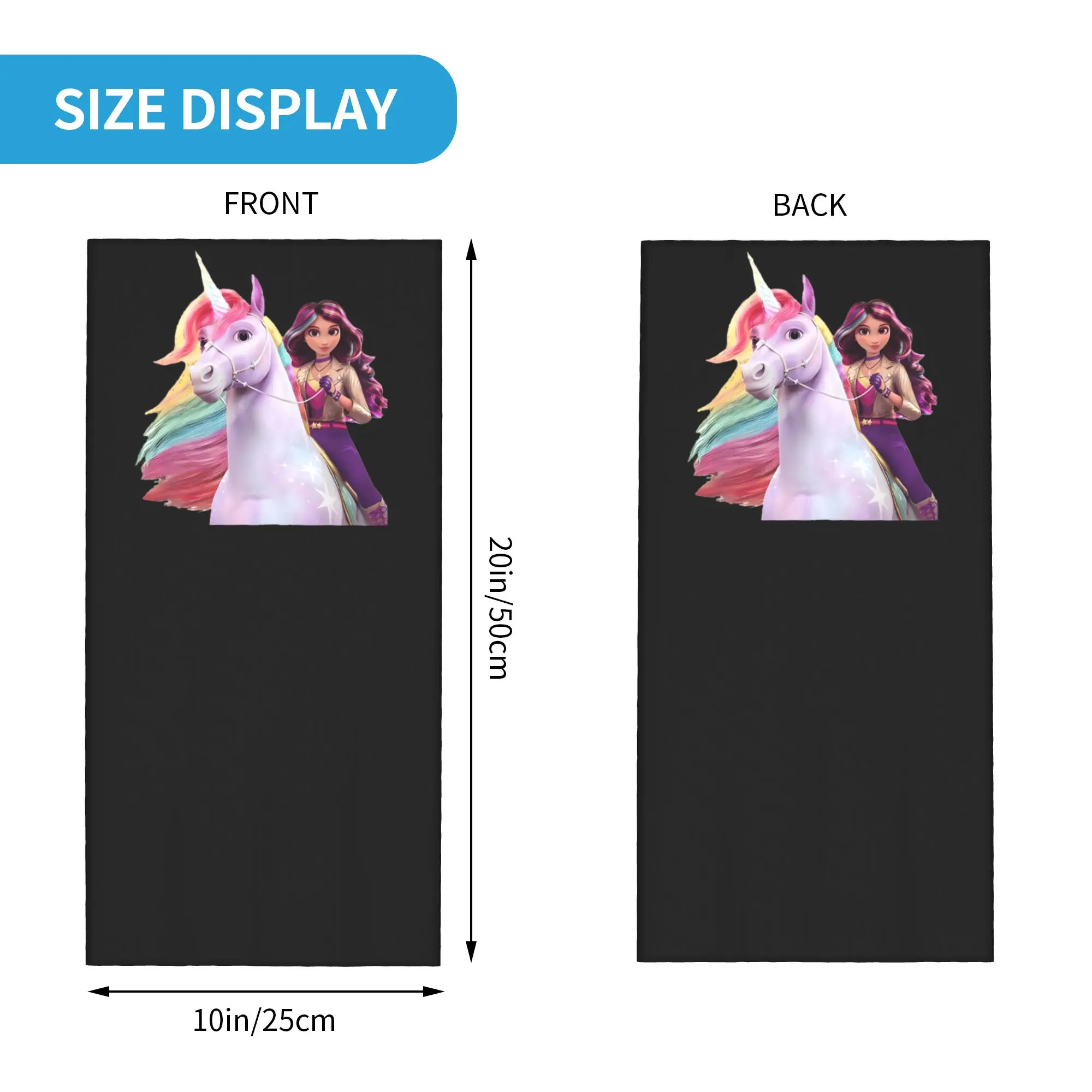 Unicorn Academy Sophia Wildstar Bandana cubierta para el cuello máscara impresa bufanda pasamontañas multifunción ciclismo Unisex adulto transpirable