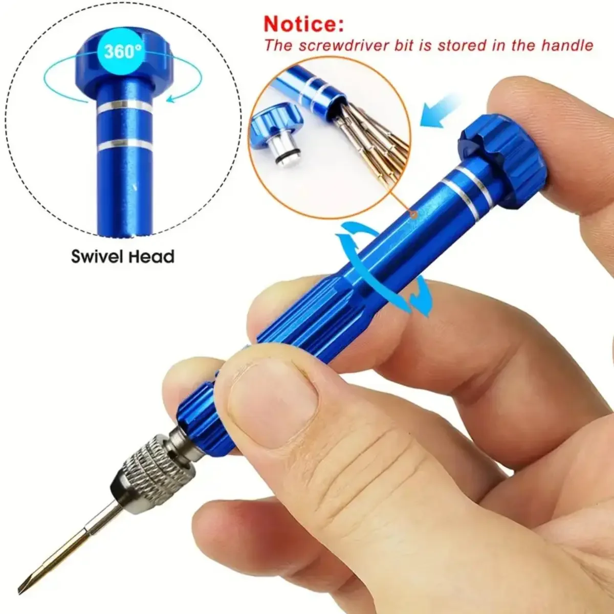 1pc 5-in-1 Multifunctional Small Screwdriver Kit Repair Tool for Eyeglass Sunglasses Electronics Cellphone Jewelry and More