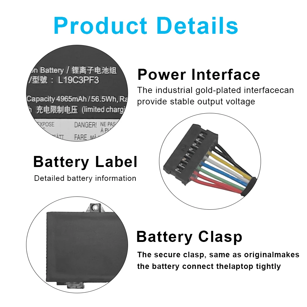 L19C3PF3 Laptop Battery For Lenovo IdeaPad 5-14IIL05 5-14ARE05 5-14ITL05 5-14ALC05 Series L19M3PF3 L19M3PF4 L19L3PF7 SB10W86954