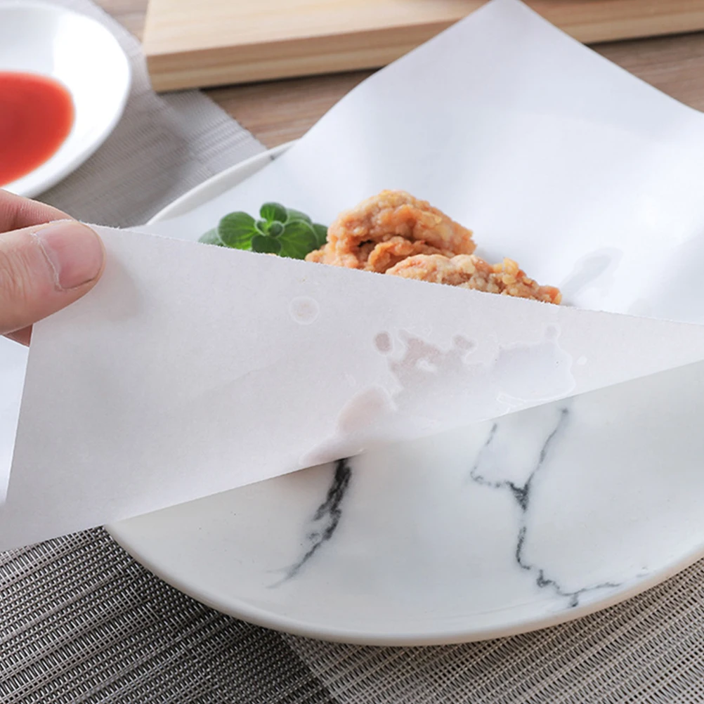 

100 Sheets Thickened Oil Absorbing Paper Food Wrapping Greaseproof Tissue Resistant Not Sticky Both Sides Long