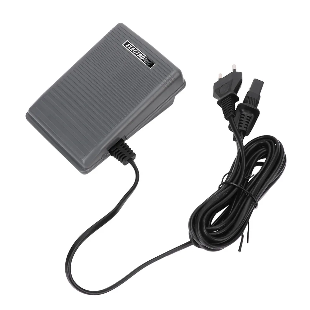 

EU Plug Foot Control Pedal Infinitely Variable Speeds Durable Sewing Machine ON/OFF Control Non-Slip Surface Electric