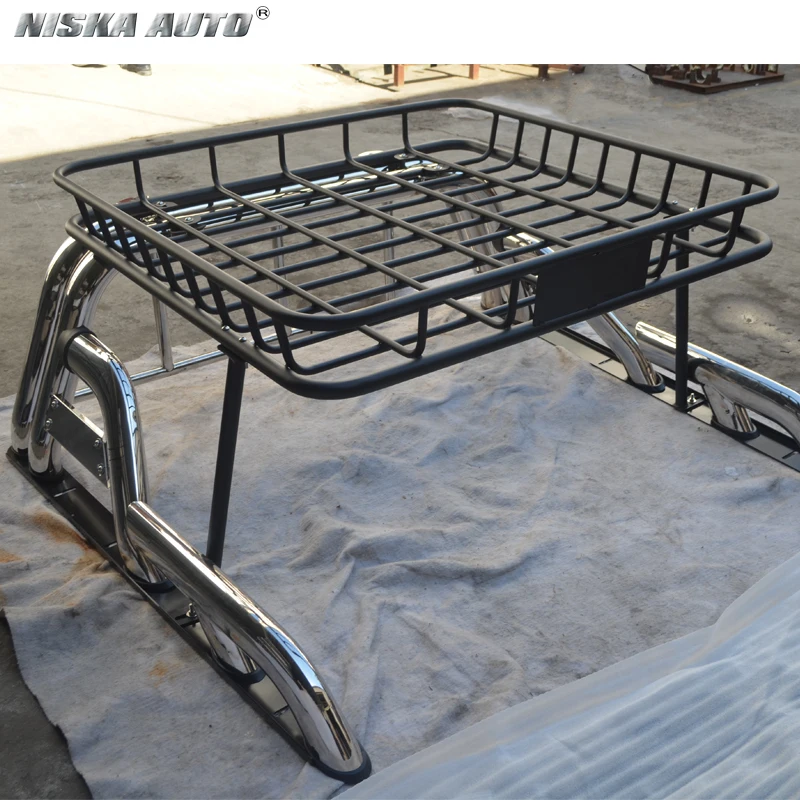 Truck Bed Rack Steel High Roll Bar Cage Luggage Basket Carrier custom for Pickup Trucks