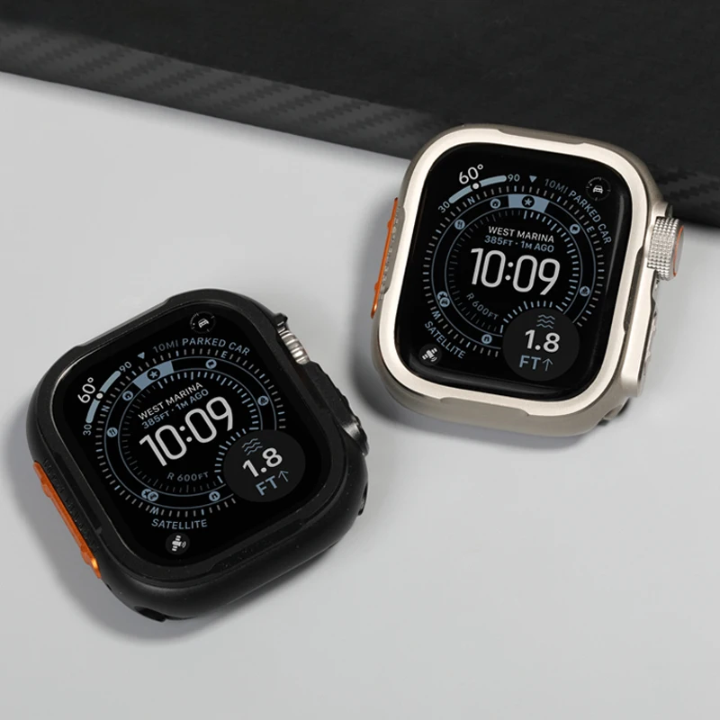 Zinc Alloy for Apple Watch case Ultra 3 2 49mm Rugged metal Protective Bumper with Screen Protector Cover for iWatch Ultra 49 mm