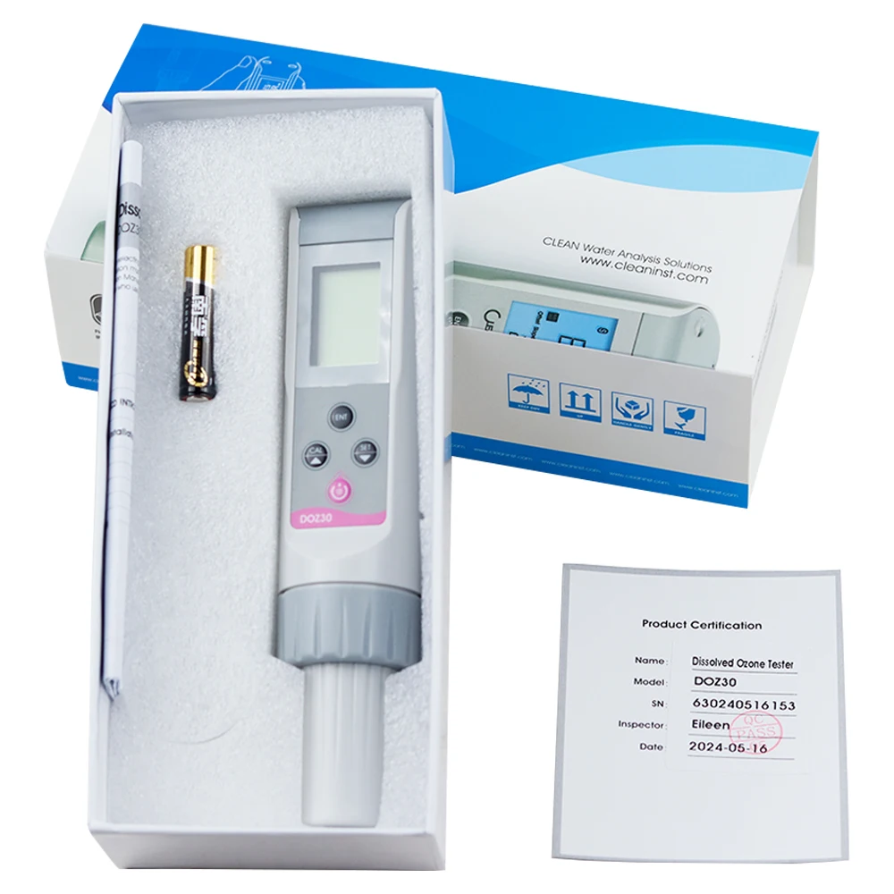 Dissolved Ozone O3 Meter Tester Pen Type Pocket Handheld Portable Simple Operation Easy Maintenance Replaceable Sensor 10.00mg/L