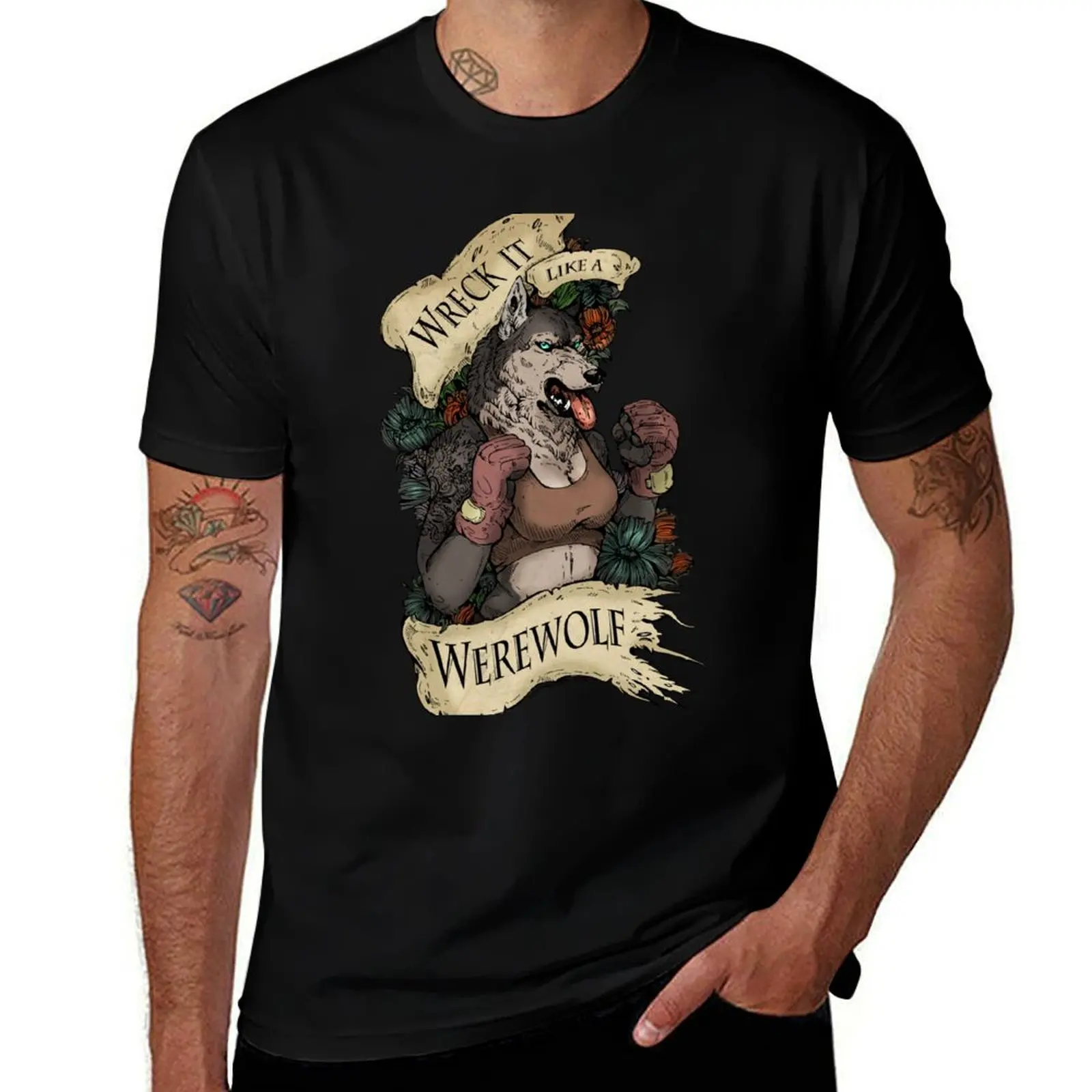 WRECK IT LIKE A WEREWOLF- SFW T-Shirt Basic Tee Shirt for Everyday Outfit