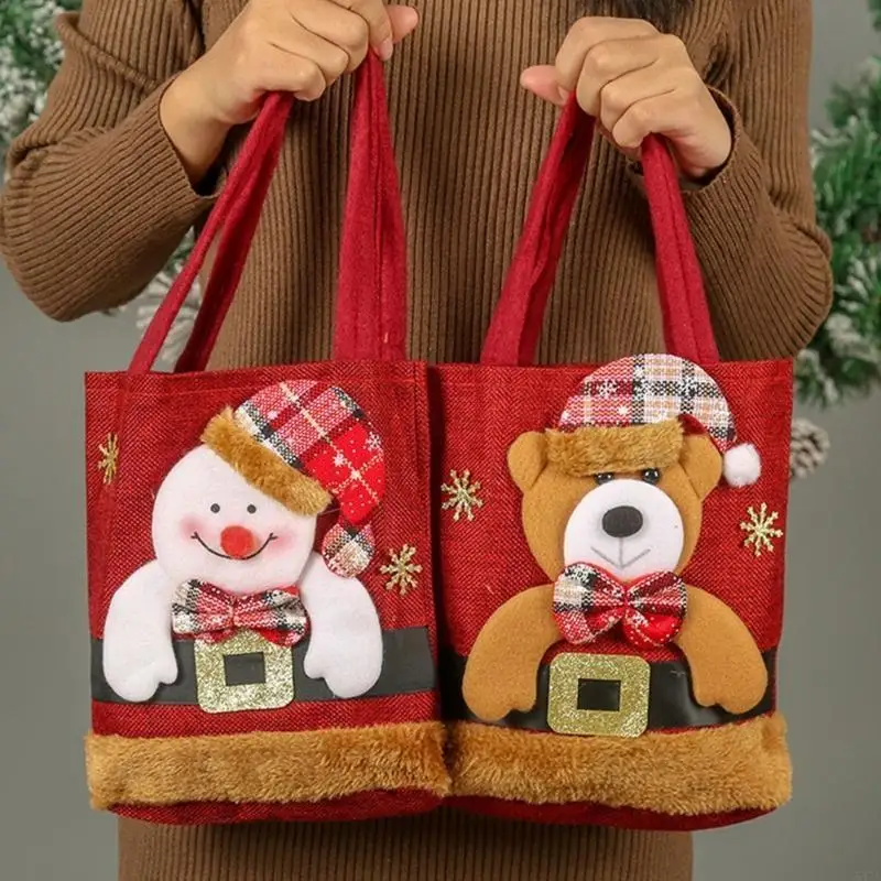 

Stylish Children Candy Gift Bag with Multi-pattern Design for Christmas Convenient Christmas Candy Handbag for Kids 547A
