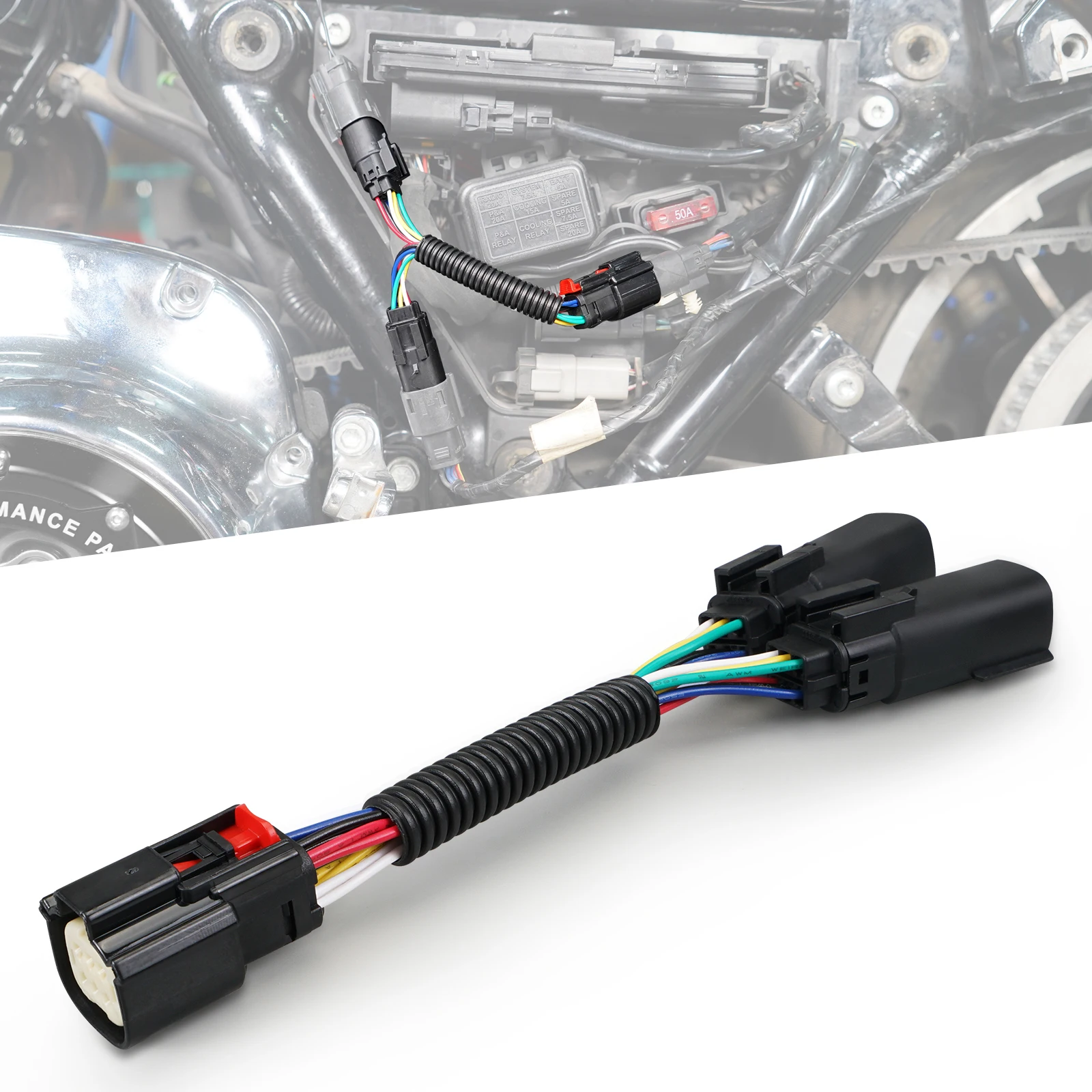 

For 2014-2024 Harley Street Glide/Special FLHXS Lighting Wiring Y-Harness Wire Extension for Harley Road King Special 2017-2024