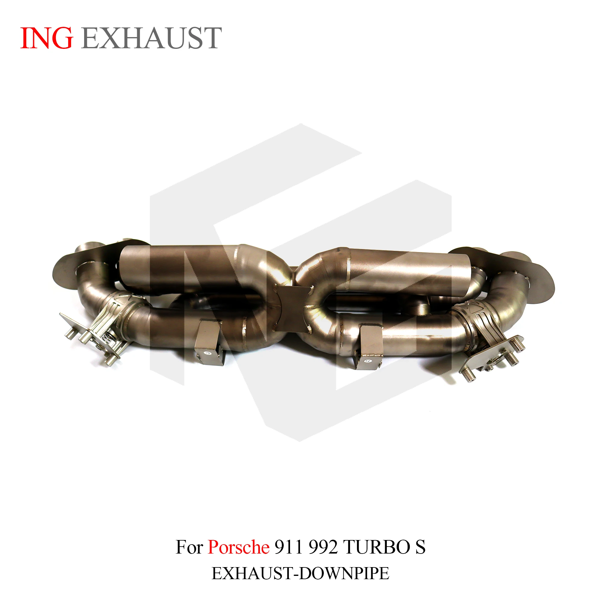 

ING Titanium Alloy Orignal Valve Catback Exhaust for Porsche 911 992 Turbo S 3.8T Race Valve Muffler sand blast Engine System