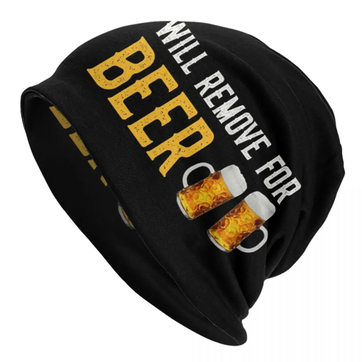 

Will Remove For Beer Skullies Beanies Caps For Men Women Unisex Trend Winter Warm Knitting Hat Adult Alcohol Lover Bonnet Hats