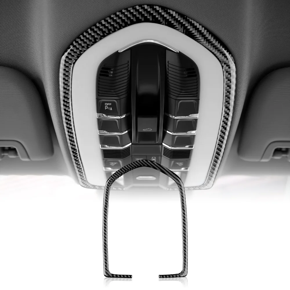 Kohlefaser-Autodach-Leselicht-Panel-Bedienrahmen-Aufkleber für Porsche Panamera 2010-2016 Innenraum-Dekorationszubehör
