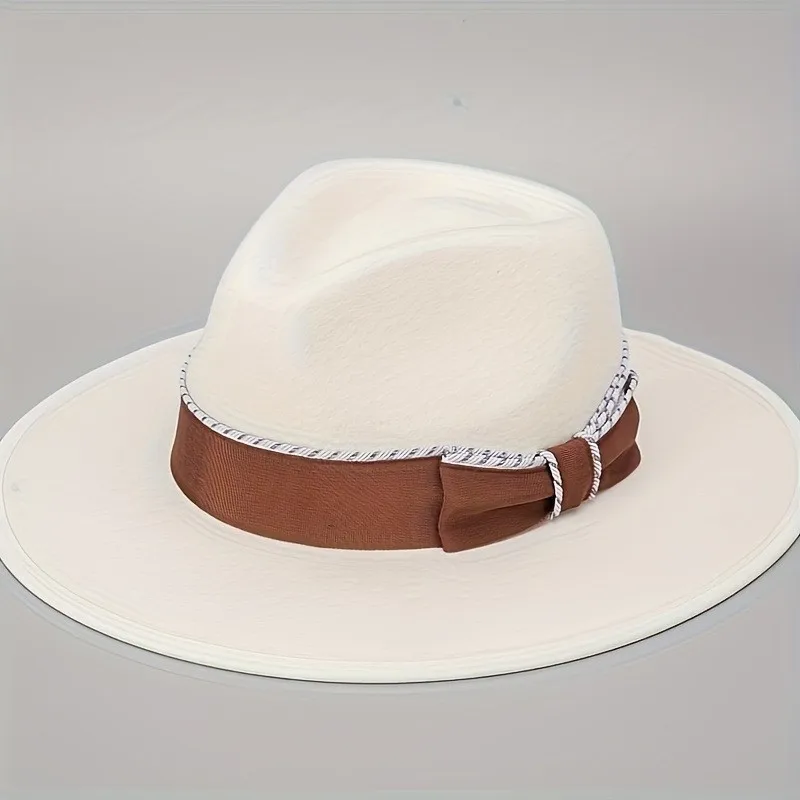 Fashionable pure top hat with woven felt