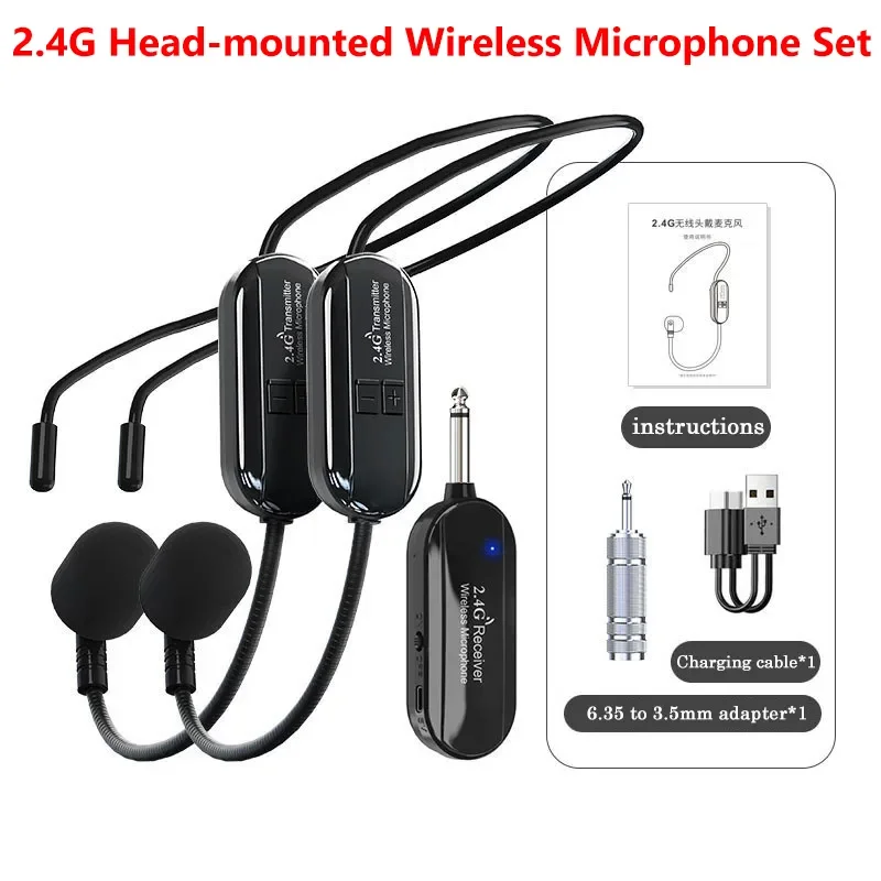 kit-de-microfone-sem-fio-24g-com-transmissor-e-receptor-para-amplificador-de-voz-adequado-para-ensino-palco-e-guia-turistico