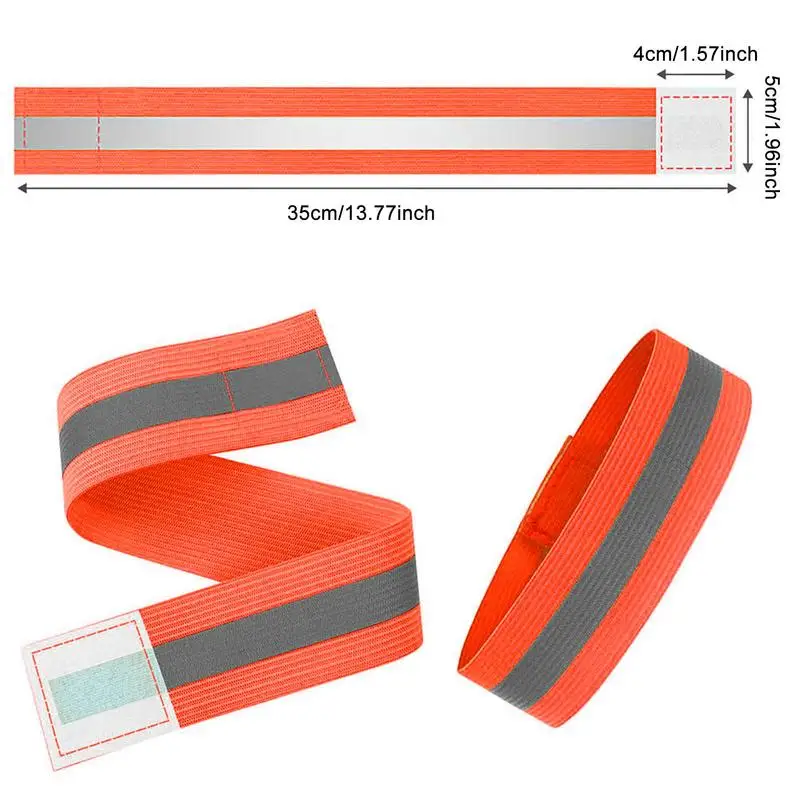 Светоотражающие ленты для запястья, эластичный защитный отражатель высокой видимости, 2 шт., светоотражающая повязка на руку, защита безопасности для ночи