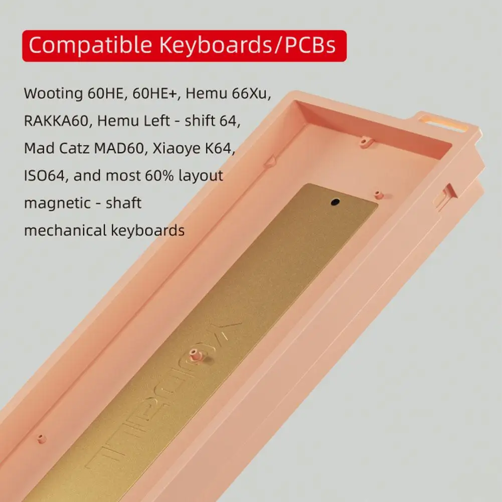 GH60 Aluminum Keyboard Case 60% Customized Mechanical Gaming Keyboard Housing for Woot60 HE/MADLIONS MAD 60 HE+ RAKKA 60