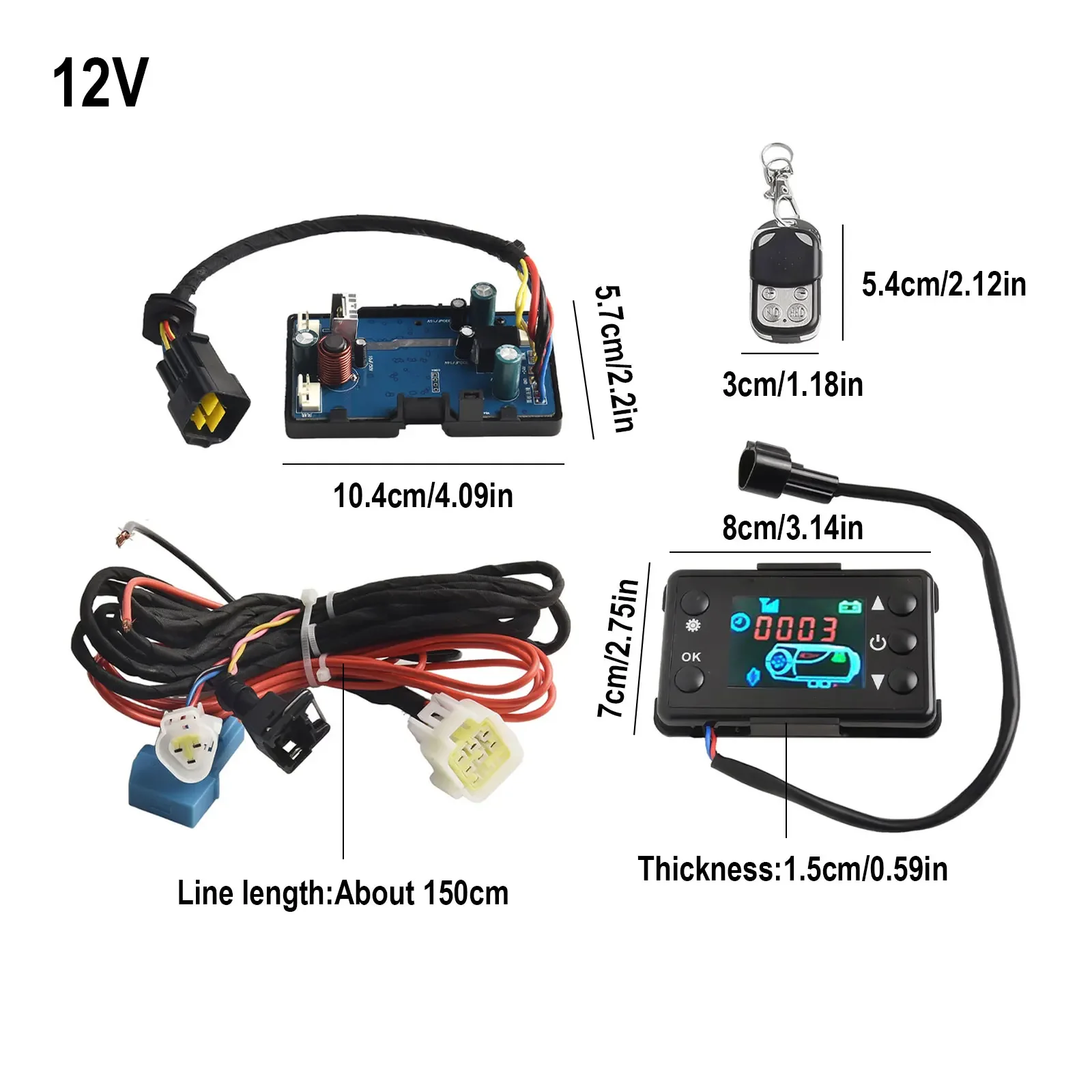 Heating System Control Board Indoor Heating 12V Power Supply 24V Power Supply 2kW 5kW Power Manual Fuel Filling