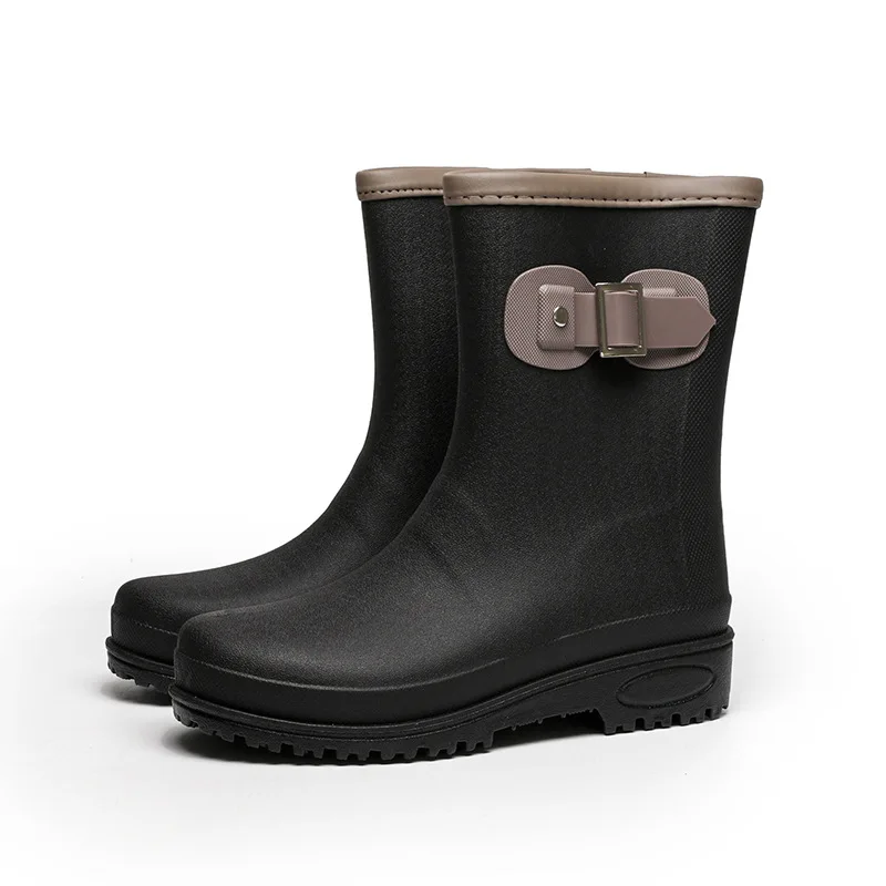 

New Men's Mid-calf Rain Boots Waterproof Water Shoes Male Wellies Boots Fishing Boots Anti-slip