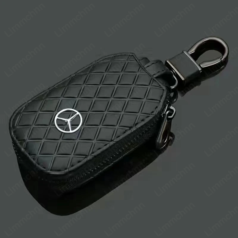 

Leather Car Key Case Cover Fob For Mercedes benz W203 W204 W205 W209 W210 W211 W212 W176 W166 W163 W221 GLA CLA A B C E S Class