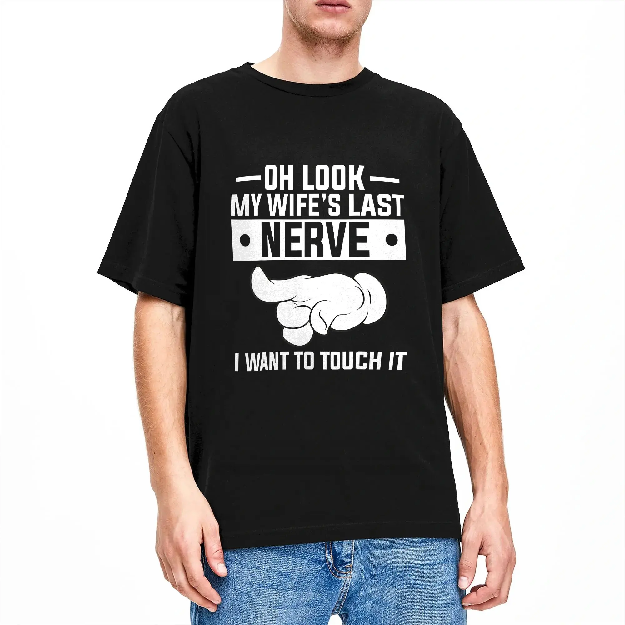 My Wife‘s Last Nerve Funny Husband T Shirt Summer  Vintage T Shirts Cotton Hip Hop Tshirt For Men Design Tops
