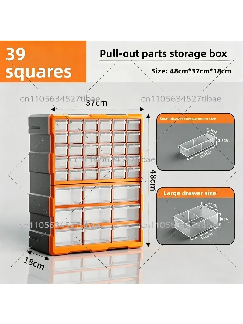 Transparent Plastic Storage Drawer Organizer Multi Functional Parts Tool Classification Box