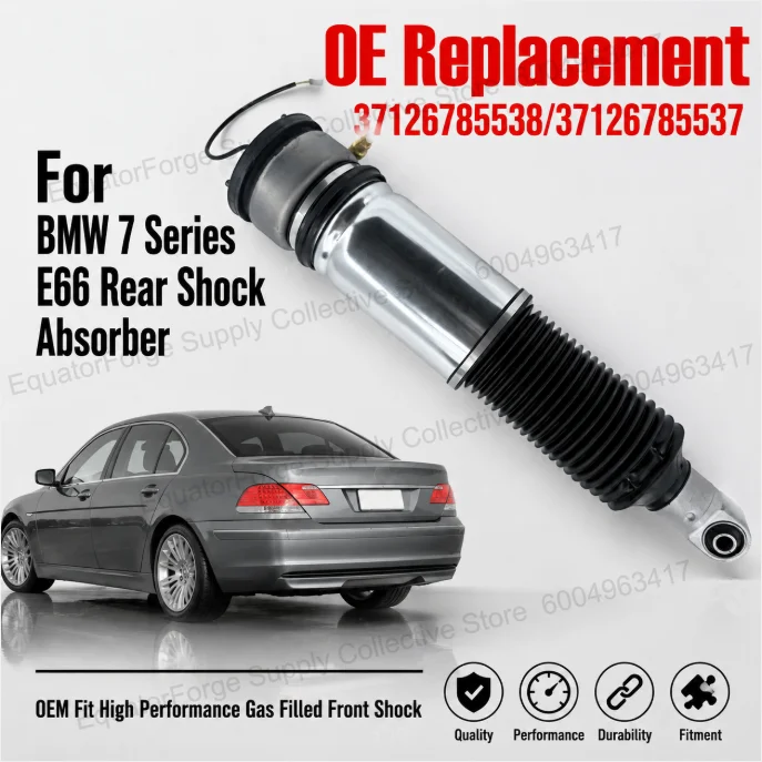 Direct Fit High Stability Air Suspension Power Rear Shock Absorber for BMW 7 Series E66 - OE 37126785538 / 37126785537