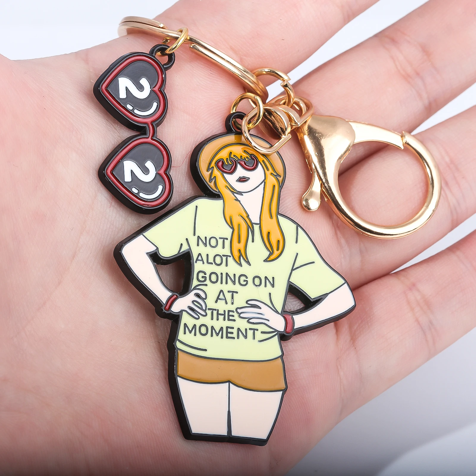 Star Singer Anhänger Schlüsselanhänger Taylor Armband Fans sammeln Edelstahl Herz Anhänger Schlüsselanhänger Halter Männer Frauen Tasche ZubehörStar S