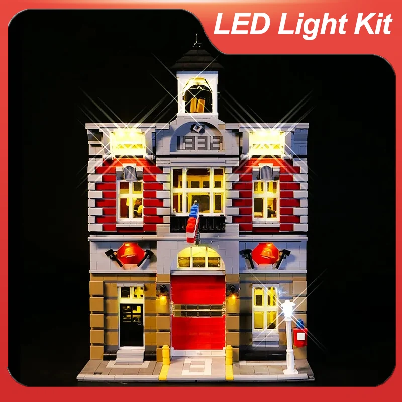 

LED Light Set For 10197 compatible 15004 fire station (Only LED Light, NOT Include The Model Bricks)