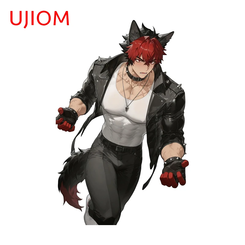 UJIOM Zenless Zone Zero Komano Manato Wandaufkleber Muscle Furry Man Küchenzubehör Vinyl-Schalter Wanddekoration DIY