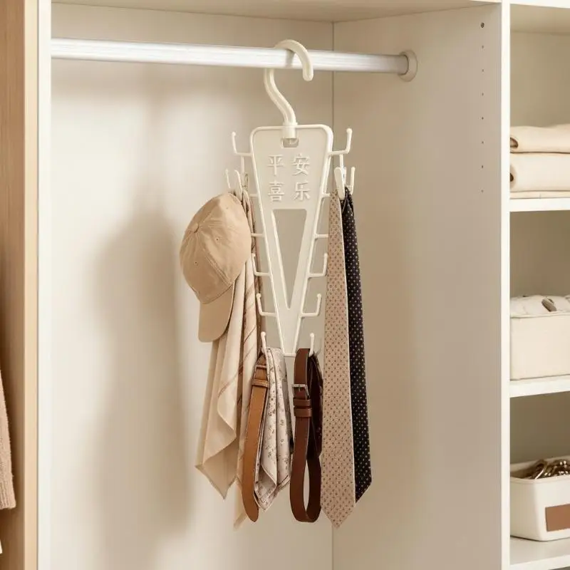 1/2 PCS White V Shaped Over Door Hanger With 12 Hooks 360 Degree Rotation For Storing Bags Hats Scarves Clothes In Entryway