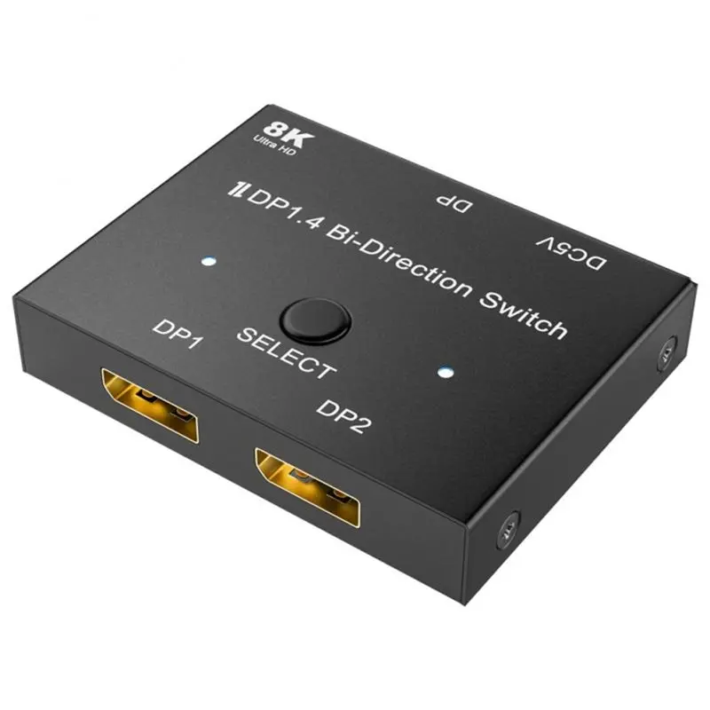B67C Switcher Displayport Splitter 4K@240Hz Extended 1-To-2 Multiple Source And Displays Switcher