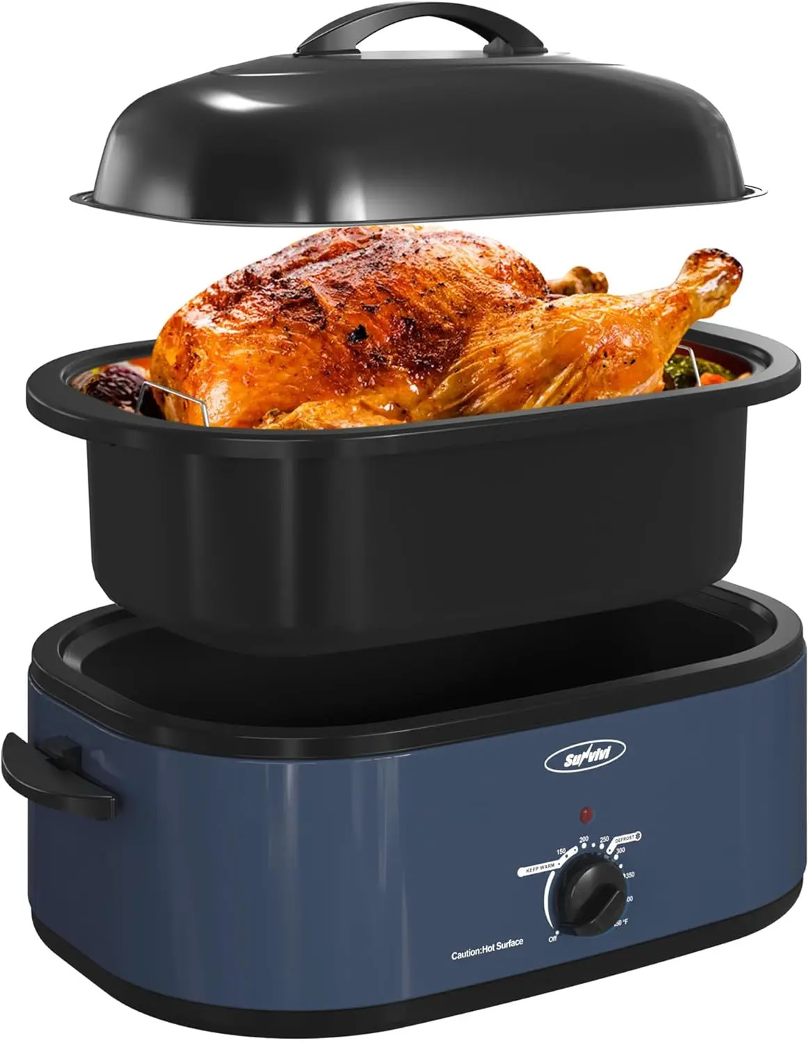 

Roaster Oven, Electric Roaster Oven with Self-Basting Lid, 24lb 20-Quart Turkey Roasters with Unique Defrost/Warm Function