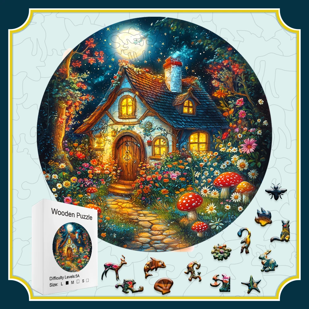

Enchanted Mysterious Forest Hut Wooden Puzzle | Challenging Irregular-Shaped Brain Teaser | Teen Logic Training & Parent-Child B