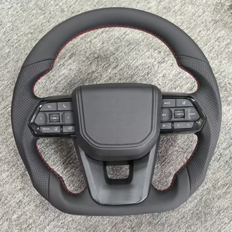 For Toyota Steering Wheel Horn Cover Carbon Fiber Texture Style for LC Alphard 80 Series Hilux Land Cruiser Crown Decorative view 2
