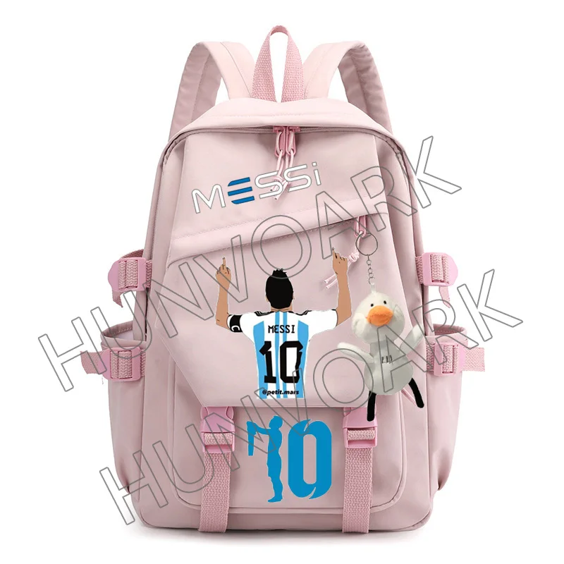 Messi School Backpack Ins Children School Bags Boys Girls Laptop Daypack Kids Waterproof Large Capacity Teens Travel Mochilas