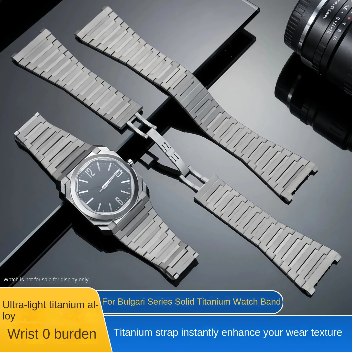 Titanium Alloy Bracelet for Bulgari OCTO Series 102713 103610 103464 103297 Strap Special Men‘s 40mm dial Watch Notch Watchband