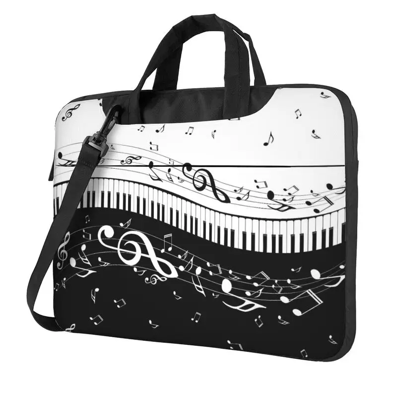 

Music Notes Art Print Laptop Shoulder Bag Waterproof Laptop MacBook Netbook PC Cover Pouch with Handle Fits 13/14/15.6 Inches