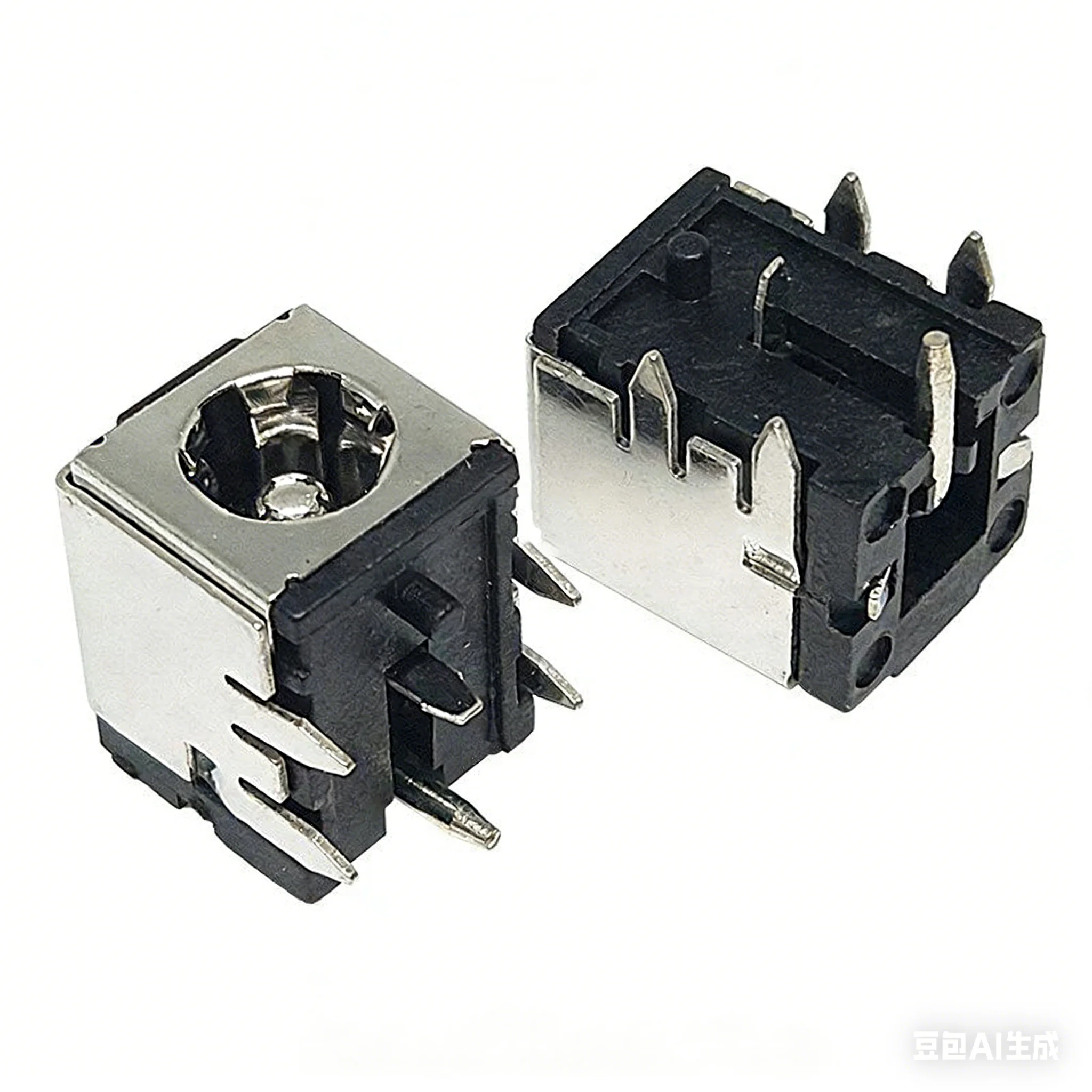 DC-007B Gold-plated copper core notebook high-current DC power socket horizontal iron shell 5.5*2.1/2.5mm