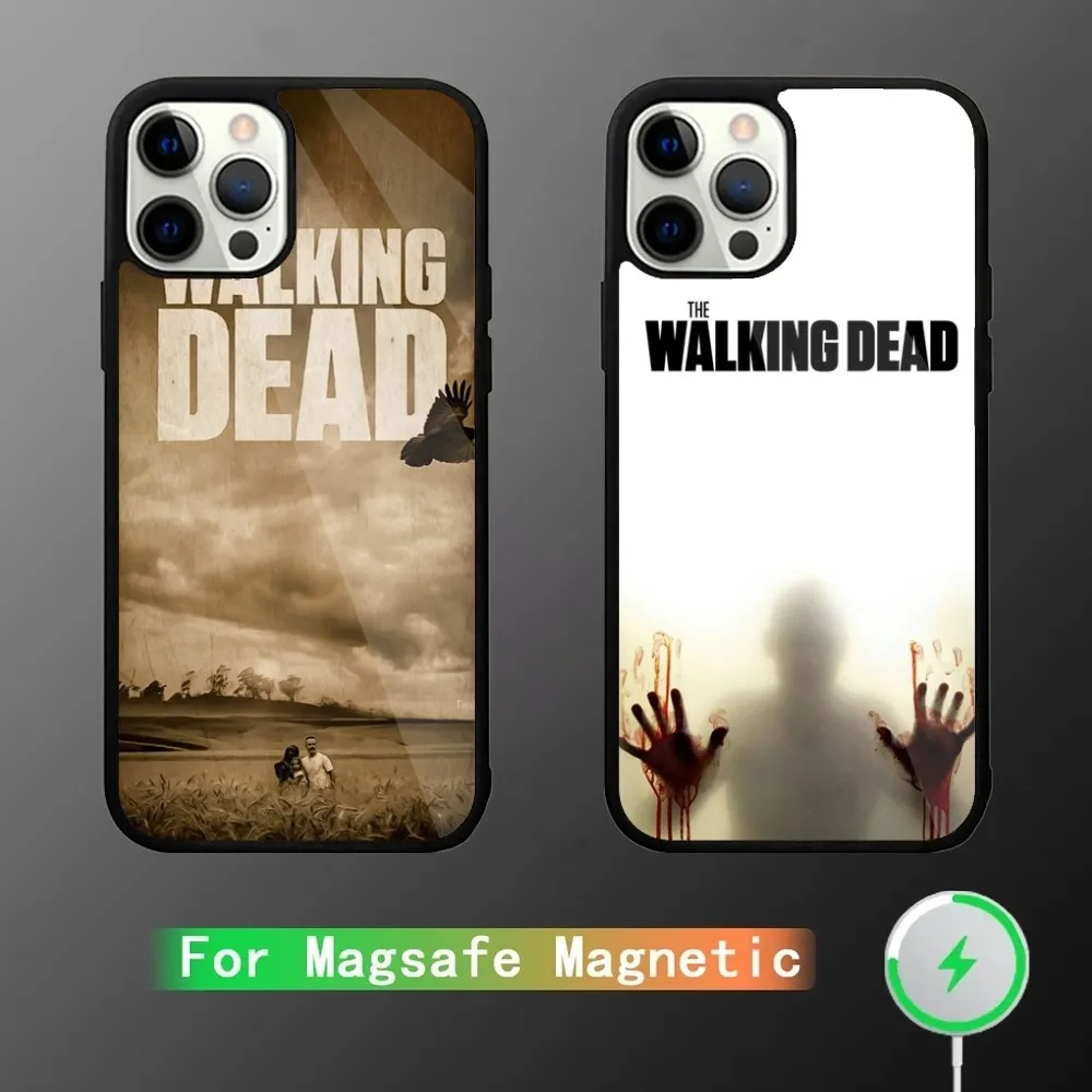 TV The Walking d-dead funda de teléfono para iPhone 16,15,14,13,12,11,Plus,Pro,Max Mini Magsafe, carga inalámbrica magnética