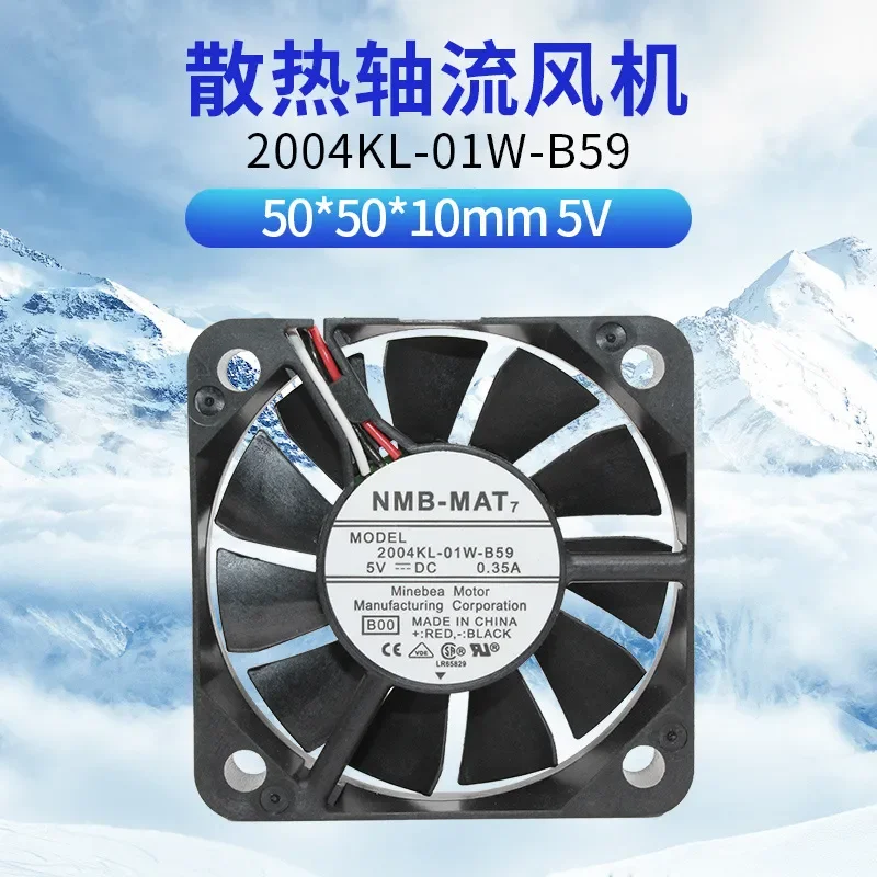for NMB 2004KL-01W-B59 5010 5V 0.35A Ultra-Thin Cooling Fan with Large Air Volume 5 cm