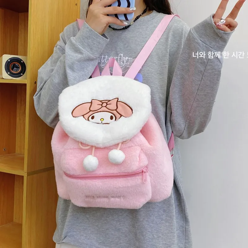 Sanrio Kawaii Pochacco My Melody Cute Handbag Kuromi High Quality Cartoon Hello Kitty Fashion Pink Sweet Backpack Series Gifts