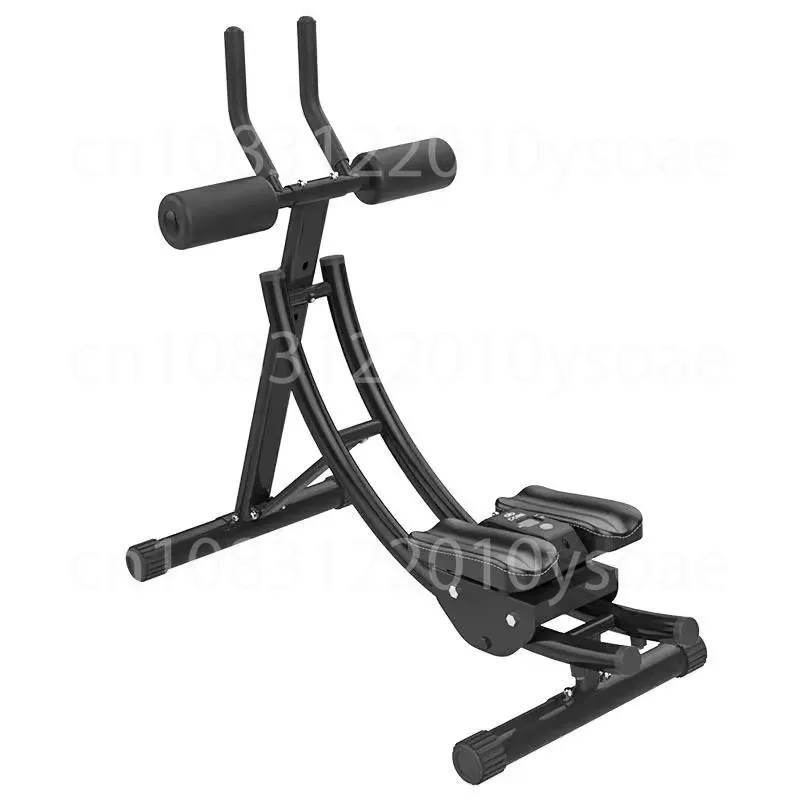 Adjustable Ab Machine, 3-Level Settings, Carbon Steel Frame, 330lbs Capacity, Silent Rollers