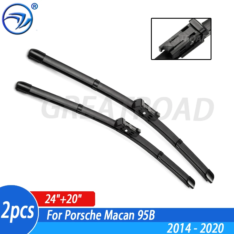 Wiper LHD Front Wiper Blades For Porsche Macan 95B 2014 - 2020 Windshield Windscreen Front Window 24