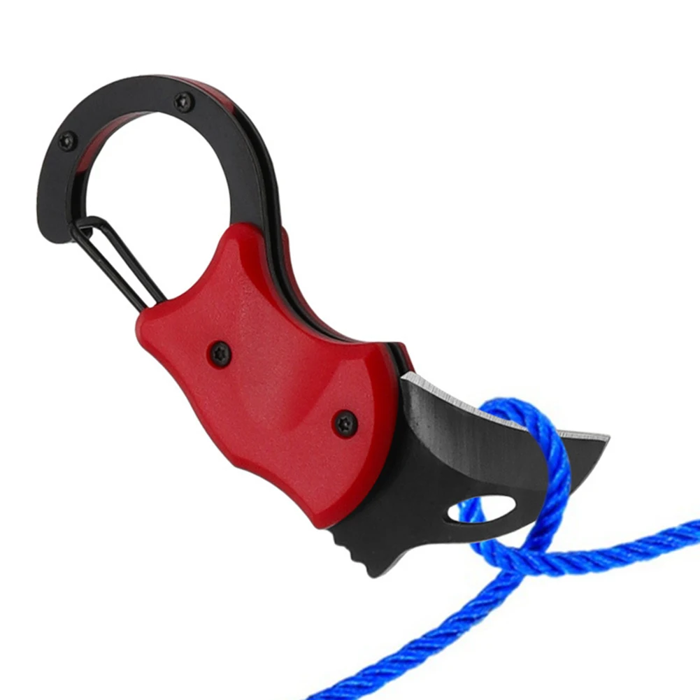 Mini Folding Cutter Carabiner Small Pocket Fox Self-Defense Folding Claw Knifes Carry Courier Keychain Open Box For Outdoor Tool