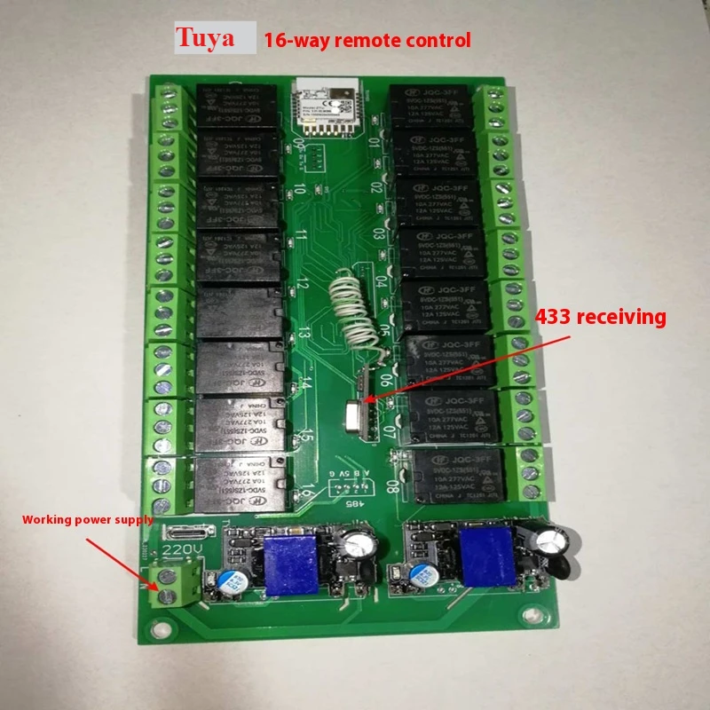Tuya 16CH WiFi Zigbee Smart Relay Switch مع جهاز تحكم عن بعد لاسلكي وتحكم في تطبيق الهاتف المحمول لأتمتة المنزل + 4 أزرار لاسلكية