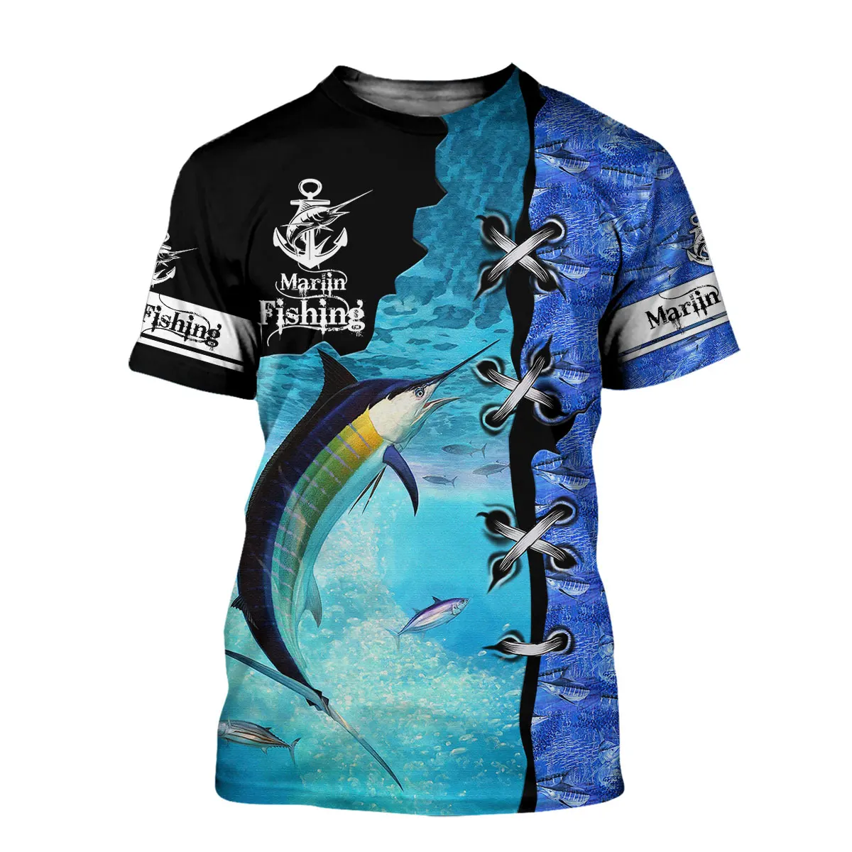 2022 Fishing Harajuku Summer 3D Printing Round Neck Shirt Street T-Shirt Hipster Beautiful Pike Fishing Art Short Sleeve T Shirt