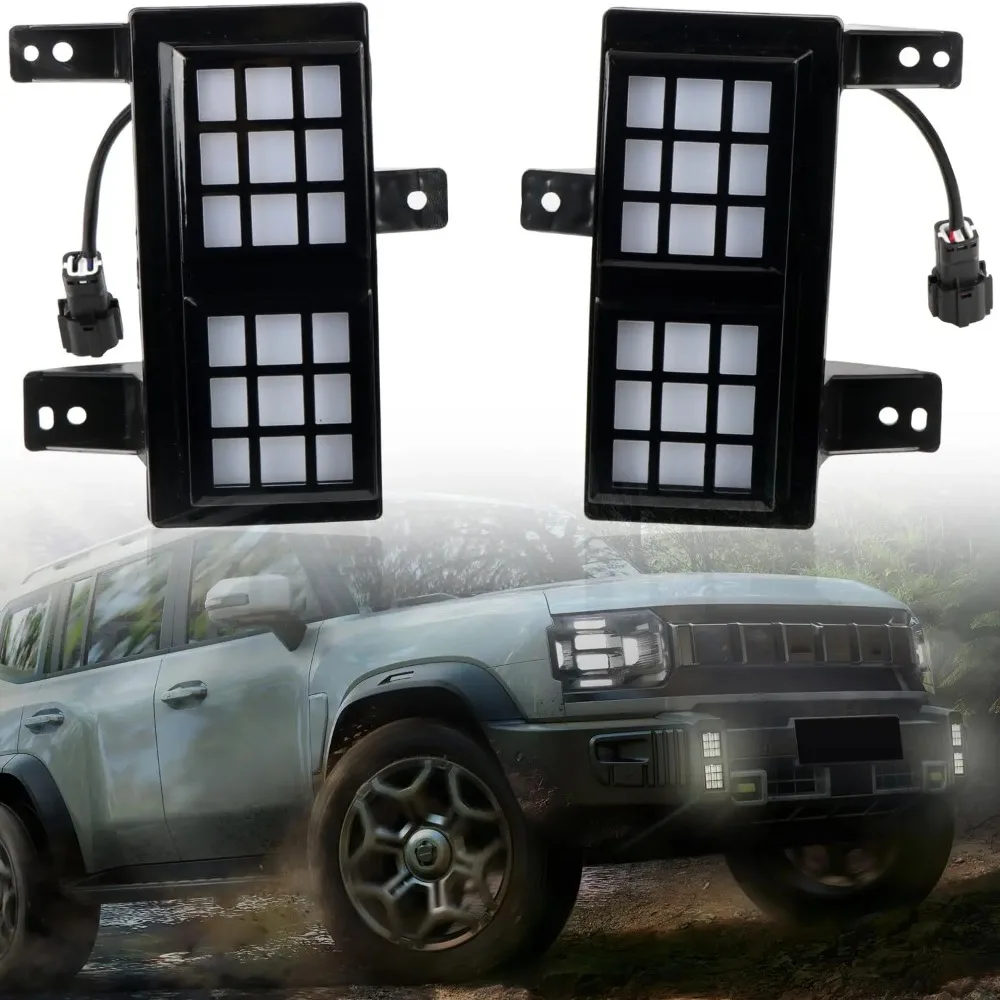 Dla Jetour Traveller T2 2023-2025 Światła przeciwmgielne LED Światła do jazdy dziennej 2szt Akcesoria samochodowe Części zewnętrzne Zestawy karoserii Narzędzia