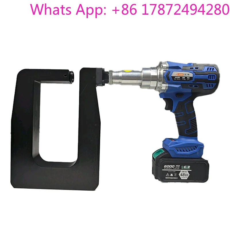 LX-20080 Portable Hydraulic Punching Machine 200mm Throat Depth Rapid Hydraulic Hole Puncher Dies Angle Iron Channel